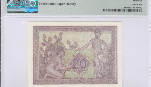 Algeria 20 Francs 2.2.1945 P92b PMG65 EPQ