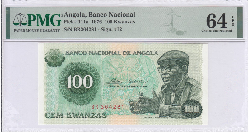Angola 100 Kwanzas 11.11.1976 P111a PMG64 EPQ Angola 100 Kwanzas 11.11.1976 P111a PMG64 EPQ