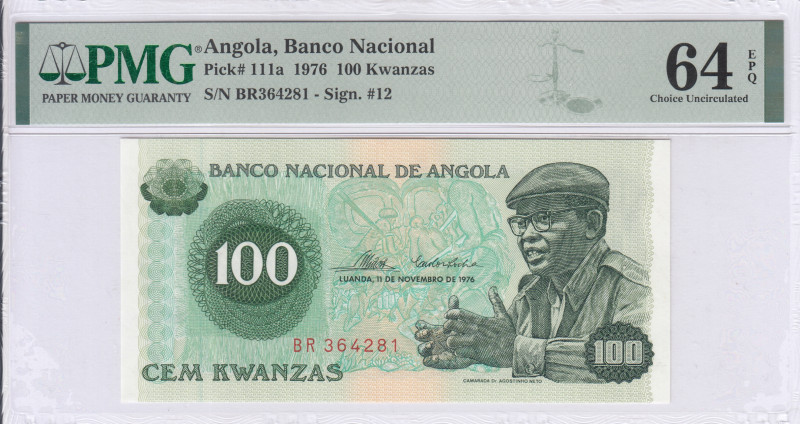 Angola 100 Kwanzas 11.11.1976 P111a PMG64 EPQ