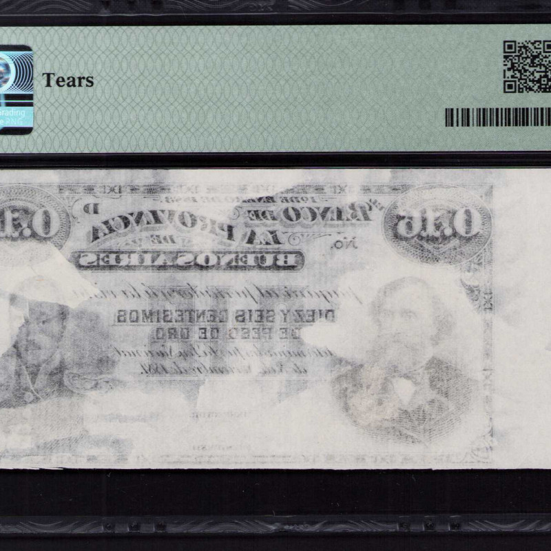 Argentina, Provincia de Buenos Aires 16 Centesimos Oro 1883 PS532p PMG60 NET Argentina, Provincia de Buenos Aires 16 Centesimos Oro 1883 PS532p PMG60 NET