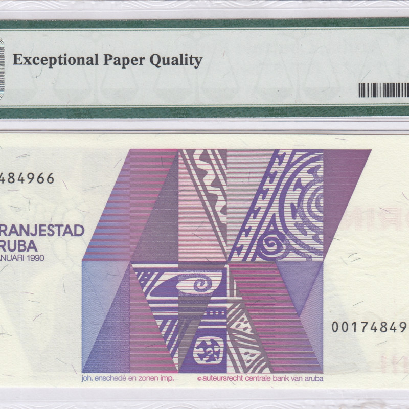 Aruba 5 Florin 1990 P6 PMG69 EPQ Aruba 5 Florin 1990 P6 PMG69 EPQ