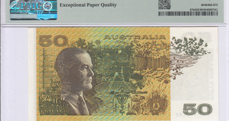 Australia 50 Dollars 1991 P47h PMG65 EPQ Australia 50 Dollars 1991 P47h PMG65 EPQ