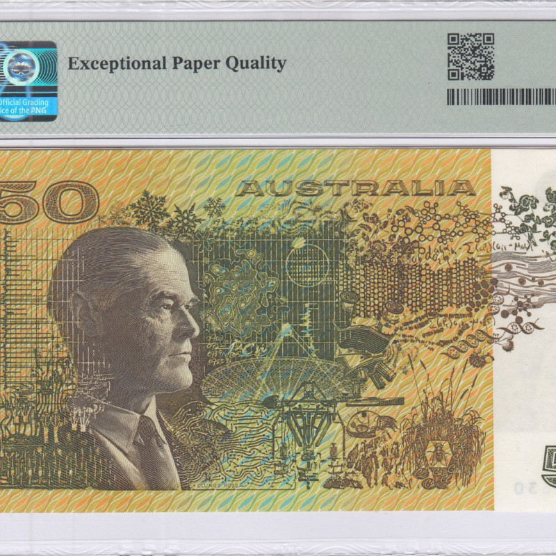 Australia 50 Dollars 1991 P47h PMG65 EPQ Australia 50 Dollars 1991 P47h PMG65 EPQ