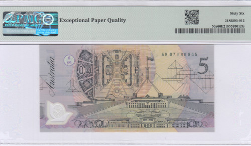 Australia 5 Dollars ND 1992 P50a PMG66 EPQ