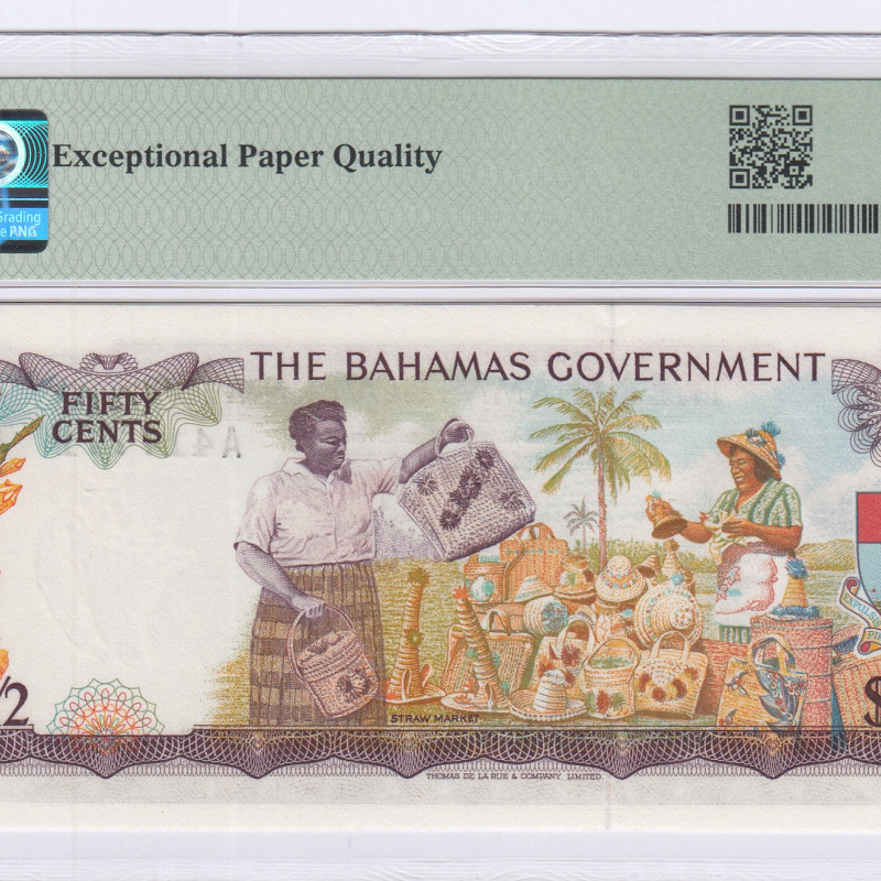 Bahamas 1/2 Dollar 1965 P17a PMG66 EPQ Bahamas 1/2 Dollar 1965 P17a PMG66 EPQ