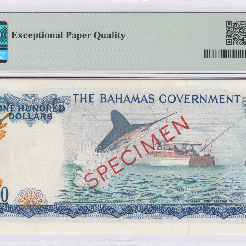 Bahamas 100 Dollars 1965 P25as PMG66 EPQ Bahamas 100 Dollars 1965 P25as PMG66 EPQ