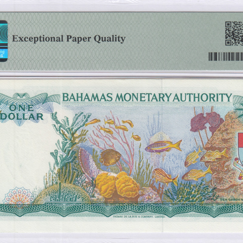 Bahamas 1 Dollar 1968 P27a PMG65 EPQ Bahamas 1 Dollar 1968 P27a PMG65 EPQ