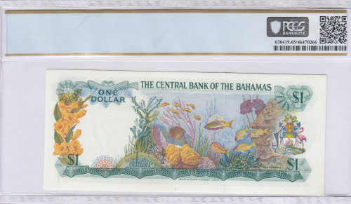 Bahamas 1 Dollar 1974 P35a PCGS65 PPQ Bahamas 1 Dollar 1974 P35a PCGS65 PPQ