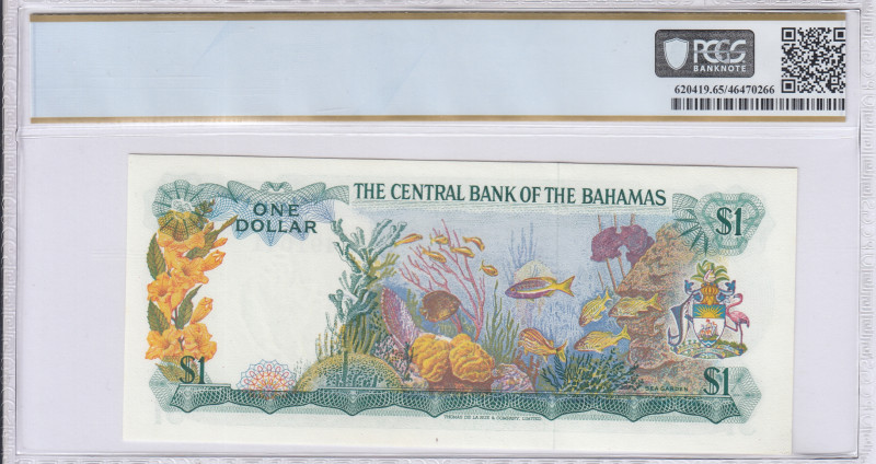 Bahamas 1 Dollar 1974 P35a PCGS65 PPQ Bahamas 1 Dollar 1974 P35a PCGS65 PPQ