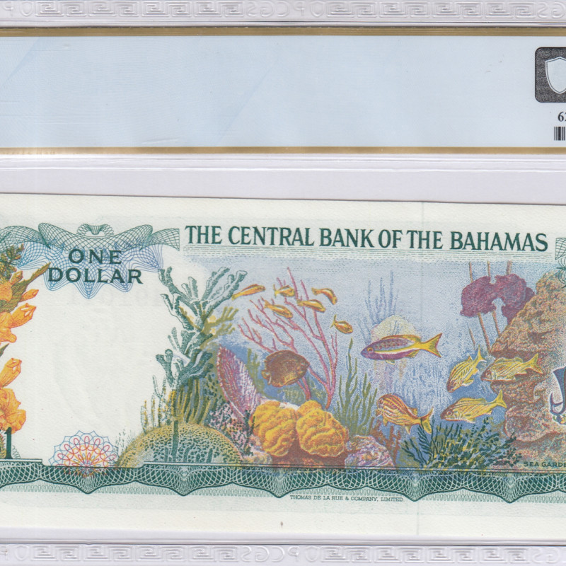 Bahamas 1 Dollar 1974 P35a PCGS65 PPQ Bahamas 1 Dollar 1974 P35a PCGS65 PPQ