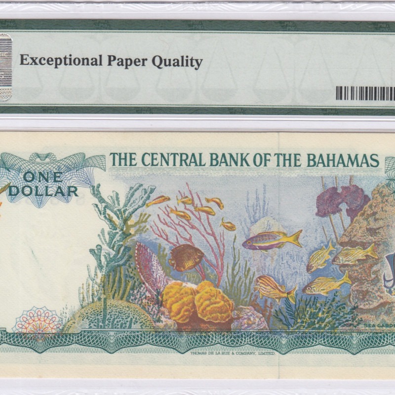 Bahamas 1 Dollar 1974 P35a PMG65 PPQ Bahamas 1 Dollar 1974 P35a PMG65 PPQ
