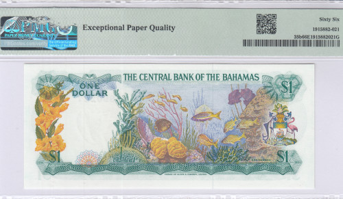 Bahamas 1 Dollar 1974 P35b PMG66 EPQ