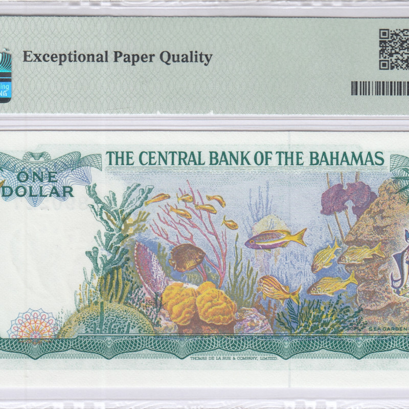 Bahamas 1 Dollar 1974 P35b PMG66 EPQ Bahamas 1 Dollar 1974 P35b PMG66 EPQ
