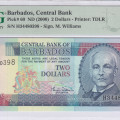 Barbados 2 Dollars 2000 P60 PMG68 EPQ Barbados 2 Dollars 2000 P60 PMG68 EPQ