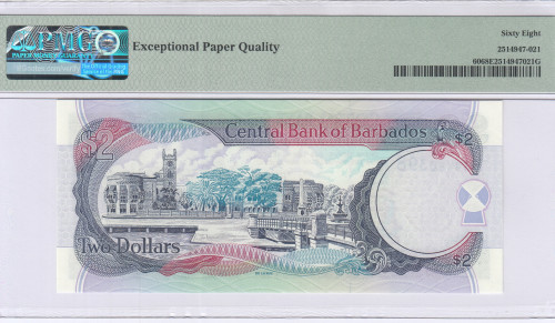 Barbados 2 Dollars 2000 P60 PMG68 EPQ