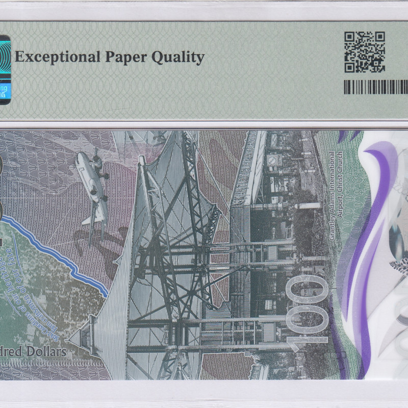 Barbados 100 Dollars 2022 P85a PMG66 EPQ Barbados 100 Dollars 2022 P85a PMG66 EPQ