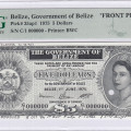 Belize 5 Dollars 1975 P35ap1 PMG68 EPQ Belize 5 Dollars 1975 P35ap1 PMG68 EPQ