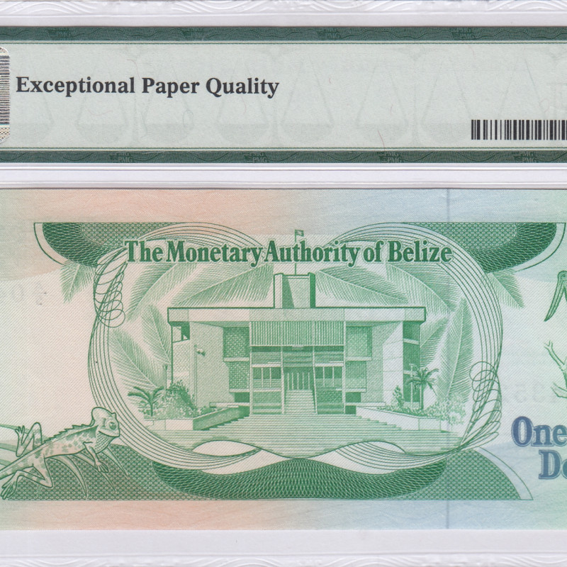 Belize 1 Dollar 1980 P38a PMG65 EPQ Belize 1 Dollar 1980 P38a PMG65 EPQ