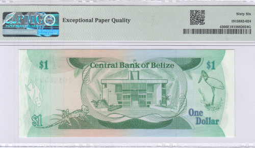 Belize 1 Dollar 1.7.1983 P43 PMG66 EPQ