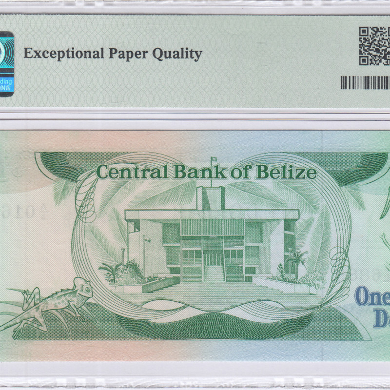 Belize 1 Dollar 1.7.1983 P43 PMG66 EPQ Belize 1 Dollar 1.7.1983 P43 PMG66 EPQ