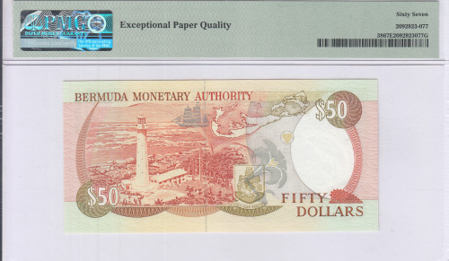 Bermuda 50 Dollars 1989 P38 PMG67 EPQ