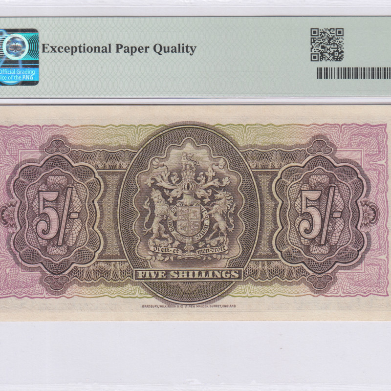 Bermuda 5/- Shillings 1937 P8b PMG66 EPQ Bermuda 5/- Shillings 1937 P8b PMG66 EPQ