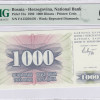 Bosnia-Herzegovina 1000 Dinara 1.7.1992 P15a PMG68* EPQ