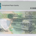 Botswana 10 Pula 2020 P36Aa PMG68 EPQ Botswana 10 Pula 2020 P36Aa PMG68 EPQ