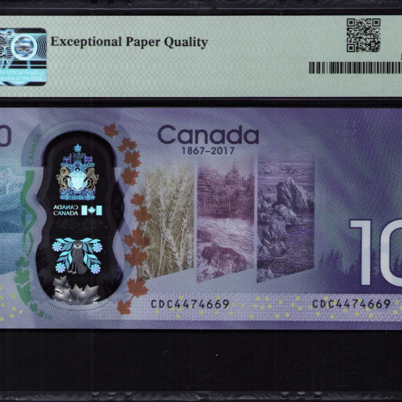 Canada 10 Dollars 2017 P112 PMG66 EPQ Canada 10 Dollars 2017 P112 PMG66 EPQ