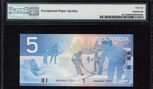 Canada 5 Dollars 2001 P101a PMG66 EPQ