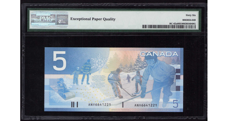 Canada 5 Dollars 2001 P101a PMG66 EPQ Canada 5 Dollars 2001 P101a PMG66 EPQ