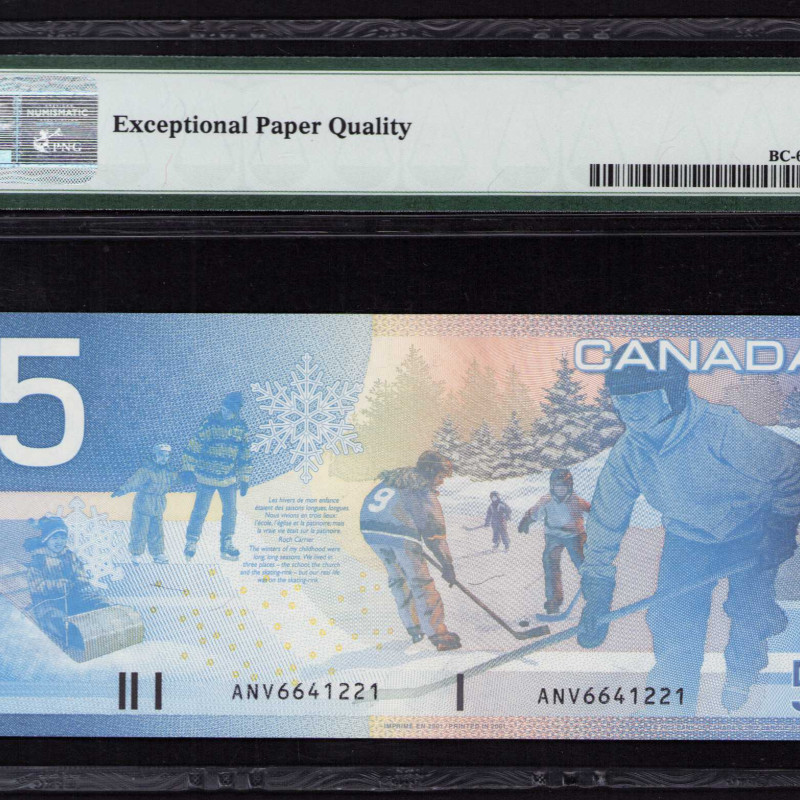 Canada 5 Dollars 2001 P101a PMG66 EPQ Canada 5 Dollars 2001 P101a PMG66 EPQ