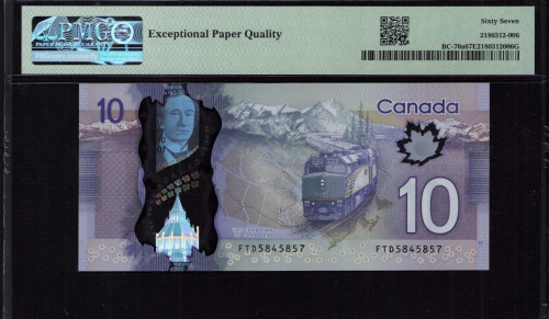 Canada 10 Dollars 2012-13 P107a PMG67 EPQ