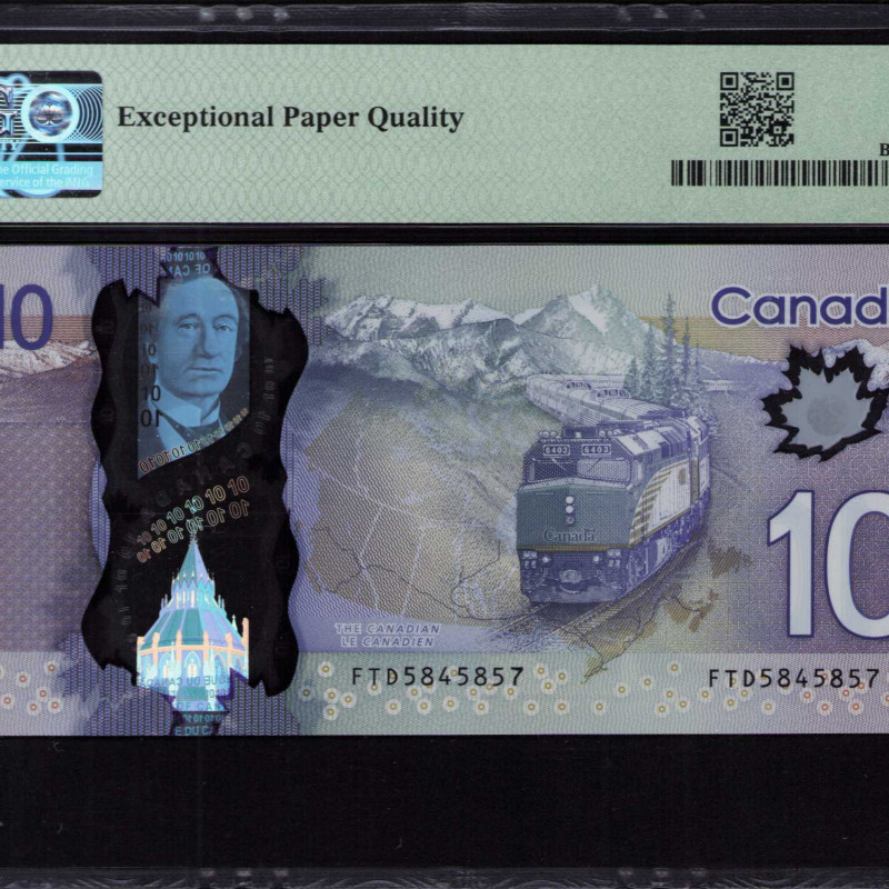 Canada 10 Dollars 2012-13 P107a PMG67 EPQ Canada 10 Dollars 2012-13 P107a PMG67 EPQ