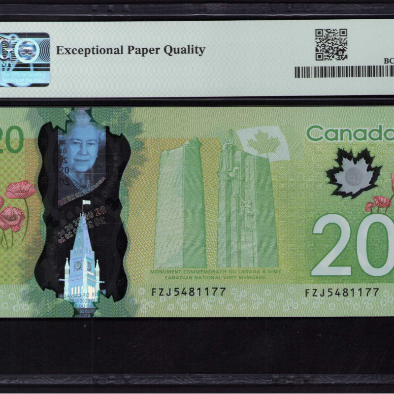 Canada 20 Dollars 2012-13 P108b PMG67 EPQ Canada 20 Dollars 2012-13 P108b PMG67 EPQ