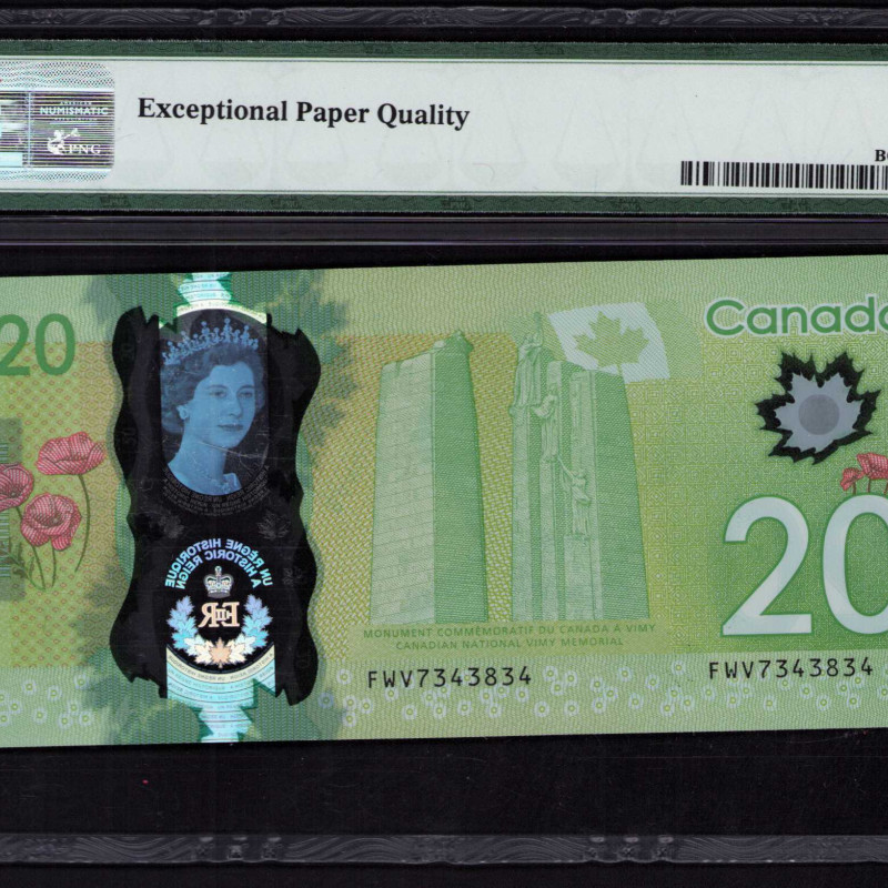 Canada 20 Dollars 2015 P111 PMG67 EPQ "Commemorative" Canada 20 Dollars 2015 P111 PMG67 EPQ "Commemorative"