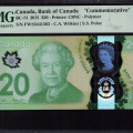 Canada 20 Dollars 2015 P111 PMG68 EPQ "Commemorative" Canada 20 Dollars 2015 P111 PMG68 EPQ "Commemorative"