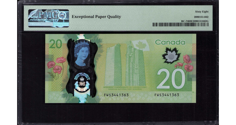 Canada 20 Dollars 2015 P111 PMG68 EPQ Commemorative Canada 20 Dollars 2015 P111 PMG68 EPQ Commemorative