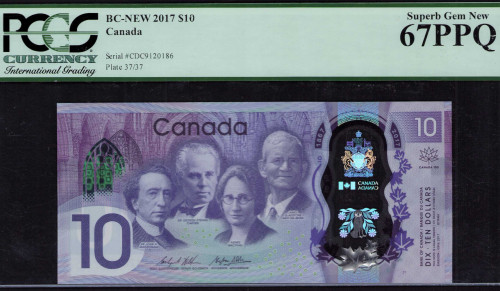 Canada 10 Dollars 2017 P112 PCGS67 EPQ "Commemorative"