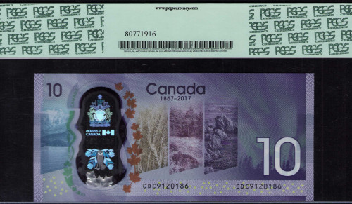 Canada 10 Dollars 2017 P112 PCGS67 EPQ "Commemorative"