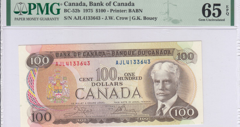 Canada 100 Dollars 1975 P91b PMG65 EPQ