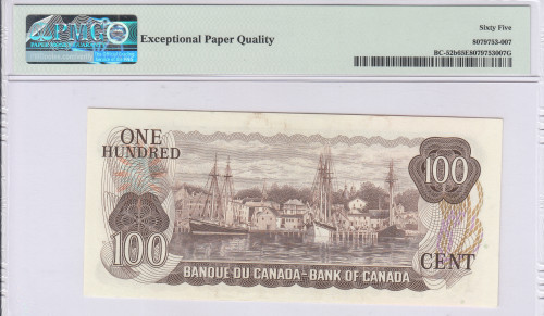 Canada 100 Dollars 1975 P91b PMG65 EPQ