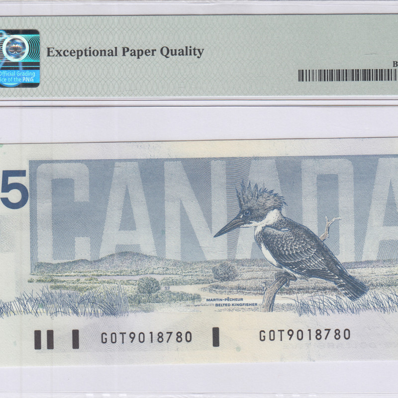 Canada 5 Dollars 1986 P95c PMG66 EPQ Canada 5 Dollars 1986 P95c PMG66 EPQ