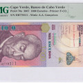 Cape Verde 1000 Escudos 25.9.2007 P70a PMG67 EPQ Cape Verde 1000 Escudos 25.9.2007 P70a PMG67 EPQ