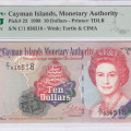 Cayman Islands 10 Dollars 1998 P23 PMG64 EPQ Cayman Islands 10 Dollars 1998 P23 PMG64 EPQ