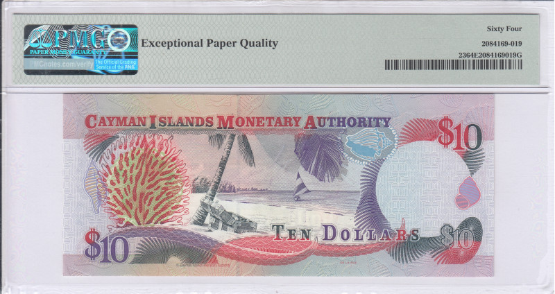 Cayman Islands 10 Dollars 1998 P23 PMG64 EPQ Cayman Islands 10 Dollars 1998 P23 PMG64 EPQ