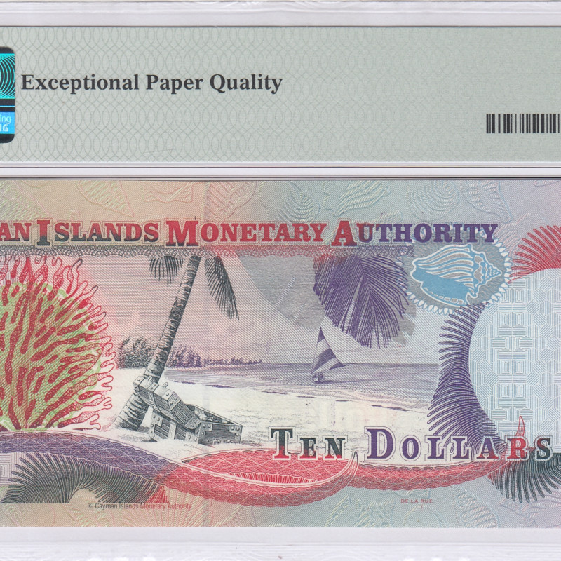 Cayman Islands 10 Dollars 1998 P23 PMG64 EPQ Cayman Islands 10 Dollars 1998 P23 PMG64 EPQ