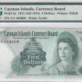 Cayman Islands 5 Dollars 1971 (1972) P2a PMG66 EPQ Cayman Islands 5 Dollars 1971 (1972) P2a PMG66 EPQ