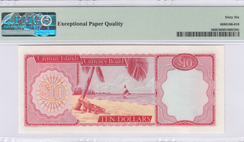 Cayman Islands 10 Dollars 1971 (1972) P3 PMG66 EPQ