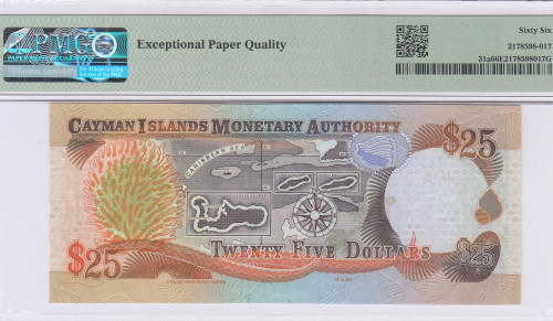 Cayman Islands 25 Dollars 2003 P31a PMG66 EPQ
